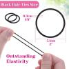 imageAnezus 250 Pcs Black Elastics Small Hair Ties Elastics Small Hair Rubber Bands Accessories Ponytail Holders for Women Girls Baby Toddlers Men with Thick Straight Curly Hair 3 mm