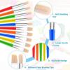 imageAnezus 30 Kids Paint Brushes Set with Jumbo Round Watercolor and Large Flat Craft Brushes