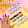 imageAnezus 4728Pcs Nail Gems with Crystals Rhinestones Jewls Pickup Tool Pen for Nails Nail Art Supplies Diamond Stones for Nails Decoration Makeup Clothes Shoes