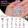 imageAnezus 4728Pcs Nail Gems with Crystals Rhinestones Jewls Pickup Tool Pen for Nails Nail Art Supplies Diamond Stones for Nails Decoration Makeup Clothes Shoes