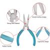 imageAnezus 4Pcs Jewelry Pliers Tool Set Includes Needle Nose Pliers Round Nose Pliers Wire Cutters and Bent Nose Pliers for Jewelry Beading Repair Making Supplies