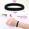 imageAnezus 50 Pcs Thick Black Hair Ties Large Hair Elastics Bulk Hair Ties Stretch Hair Bands Ponytail Holders for Thick Heavy and Curly Hair Neutral ColorsBlack