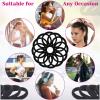 imageAnezus 50 Pcs Thick Black Hair Ties Large Hair Elastics Bulk Hair Ties Stretch Hair Bands Ponytail Holders for Thick Heavy and Curly Hair Neutral ColorsBlack
