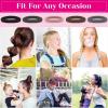 imageAnezus 50 Pcs Thick Black Hair Ties Large Hair Elastics Bulk Hair Ties Stretch Hair Bands Ponytail Holders for Thick Heavy and Curly Hair Neutral ColorsNeutral