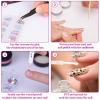imageAnezus 7 Boxes Nail Rhinestones Nail Art Supplies Nail Studs 3D Nail Gems Jewels with Pickup Tools for Nails Decoration Makeup Clothes Shoes