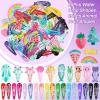imageAnezus 80 Pcs Hair Clips Hair Barrettes 2 Inch Snap NonSlip Metal Hair ClipsAssorted Color