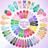 imageAnezus 80 Pcs Hair Clips Hair Barrettes 2 Inch Snap NonSlip Metal Hair ClipsAssorted Color