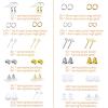 imageAnezus Earring Making Kit with Earring Hooks Findings Earring Backs Posts Jump Rings for Jewelry Making Supplies 2320Pcs