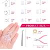 imageAnezus Earrings Hooks for Jewelry Making 2000Pcs Kit With Fish Hook Earrings Cards Plier Backs and Jump Ring for Earring Repair