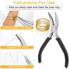 imageAnezus Jump Rings for Jewelry Making Supplies and Necklace Repair with Jump Ring Pliers and Open Jump Ring1200Pcs Silver and GoldGold