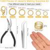 imageAnezus Jump Rings for Jewelry Making Supplies and Necklace Repair with Jump Ring Pliers and Open Jump Ring1200Pcs Silver and GoldGold