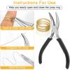 imageAnezus Jump Rings for Jewelry Making Supplies and Necklace Repair with Jump Ring Pliers and Open Jump Ring1200Pcs Silver and GoldSilver