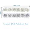 imageAnezus Jump Rings for Jewelry Making Supplies with Jump Ring Pliers 1200Pcs Dull Silver and Bright Silver