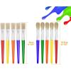 imageAnezus Large Chubby Paint Brushes Round and Flat Preschool Paint Brushes for Washable Paint Acrylic Paint For Toddler  10Pcs