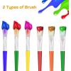 imageAnezus Large Chubby Paint Brushes Round and Flat Preschool Paint Brushes for Washable Paint Acrylic Paint For Toddler  10Pcs