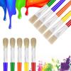 imageAnezus Large Chubby Paint Brushes Round and Flat Preschool Paint Brushes for Washable Paint Acrylic Paint For Toddler  10Pcs