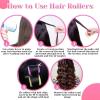 imageAnezus SelfGrip Rollers Set  60 Pcs Multicolored Curlers and Clips for HairstylingAssorted Color