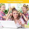 imageAnezus SelfGrip Rollers Set  60 Pcs Multicolored Curlers and Clips for HairstylingBright Yellow