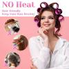 imageAnezus SelfGrip Rollers Set  60 Pcs Multicolored Curlers and Clips for HairstylingHot Pink