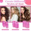 imageAnezus SelfGrip Rollers Set  60 Pcs Multicolored Curlers and Clips for HairstylingHot Pink