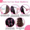 imageAnezus SelfGrip Rollers Set  60 Pcs Multicolored Curlers and Clips for HairstylingHot Pink