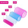 imageAnezus SelfGrip Rollers Set  60 Pcs Multicolored Curlers and Clips for HairstylingMulticolored
