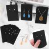 imageEarring Cards Anezus 100 Pcs Earring Display Cards Earring Holder Cards with 200 Earring Backs and 100 Self Sealing Bags for Earrings Necklace Jewelry Display Kraft Color 35x24 InchesBlack