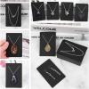 imageEarring Cards Anezus 100 Pcs Earring Display Cards Earring Holder Cards with 200 Earring Backs and 100 Self Sealing Bags for Earrings Necklace Jewelry Display Kraft Color 35x24 InchesBlack