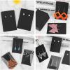 imageEarring Cards Anezus 100 Pcs Earring Display Cards Earring Holder Cards with 200 Earring Backs and 100 Self Sealing Bags for Earrings Necklace Jewelry Display Kraft Color 35x24 InchesBlack