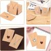 imageEarring Cards Anezus 100 Pcs Earring Display Cards Earring Holder Cards with 200 Earring Backs and 100 Self Sealing Bags for Earrings Necklace Jewelry Display Kraft Color 35x24 InchesBrown