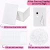 imageEarring Cards Anezus 100 Pcs Earring Display Cards Earring Holder Cards with 200 Earring Backs and 100 Self Sealing Bags for Earrings Necklace Jewelry Display Kraft Color 35x24 InchesWhite