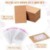 imageEarring Cards Anezus 100 Pcs Earring Display Cards Earring Holder Cards with 200 Earring Backs and 100 Self Sealing Bags for Earrings Necklace Jewelry Display Kraft Color 35x24 InchesBrown