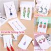imageEarring Cards Anezus 100 Pcs Earring Display Cards Earring Holder Cards with 200 Earring Backs and 100 Self Sealing Bags for Earrings Necklace Jewelry Display Kraft Color 35x24 InchesWhite