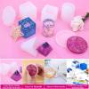 imageEpoxy Resin Molds Kit Anezus 8 Pack Epoxy Resin Large Molds Including Coaster Cube Pyramid Stone Resin Mold Resin Silicone Molds with Silicone Mixing Cups ampamp Wood Sticks