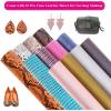 imageFaux Leather Sheets for Jewelry Making Supplies Anezus Leather Earring Kit Include 12 Pcs Faux Leather Sheet and 680 Pcs Earring Making Supplies with Fish Hook Earrings Jump Rings Earring Backs for J