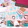imageFaux Leather Sheets for Jewelry Making Supplies Anezus Leather Earring Making Kit Include 30 Pcs Faux Leather Sheet 240pcs Earring Hooks and Tools for Jewelry Earrings Making DIY Craft
