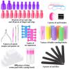 imageGel Polish Remover Kit Anezus 1045pcs Gel Nail Polish Remover Tools with Nail Clips Nail Wipes Cuticle Pusher and Cutter Nail Buffer and Files for Acetone Acrylic Nail Remover