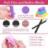 imageGel Polish Remover Kit Anezus 1045pcs Gel Nail Polish Remover Tools with Nail Clips Nail Wipes Cuticle Pusher and Cutter Nail Buffer and Files for Acetone Acrylic Nail Remover