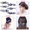 imageHair Barrettes for Women Anezus 6 Pcs Crystal Rhinestones Hair Barrettes Fancy Vintage Spring French Hair Clips for Women Girls Hair Styling Tools Accessories