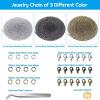 imageJewelry Chains for Making Jewelry Anezus 48 Feet Stainless Steel Silver Bronze and Black Chains with Jump Rings and Lobster Clasps for Jewelry Necklace and Bracelet Making 20 mm
