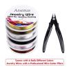 imageJewelry Wire Anezus Jewelry Making Tools Kit with 6 Rolls 24 Gauge Beading Wire and Craft Cutter Pliers for Jewelry Making Repair Supplies and Crafting