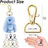 imageKey Chain Clip Hook Anezus D Ring Clip Keychain Lanyard Swivel Snap Hooks Clip on Key Ring for Crafts and Purse Hardware 34 inchMulticolors