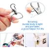 imageKey Chain Clip Hook Anezus D Ring Clip Keychain Lanyard Swivel Snap Hooks Clip on Key Ring for Crafts and Purse Hardware 34 inchSilver