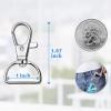 imageKey Chain Clip Hook Anezus D Ring Clip Keychain Lanyard Swivel Snap Hooks Clip on Key Ring for Crafts and Purse Hardware 34 inchSilver