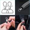 imageKey Chain Clip Hook Anezus D Ring Clip Keychain Lanyard Swivel Snap Hooks Clip on Key Ring for Crafts and Purse Hardware 34 inchSilver