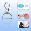 imageKey Chain Clip Hook Anezus D Ring Clip Keychain Lanyard Swivel Snap Hooks Clip on Key Ring for Crafts and Purse Hardware 34 inchSilver