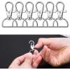imageKey Chain Clip Hook Anezus D Ring Clip Keychain Lanyard Swivel Snap Hooks Clip on Key Ring for Crafts and Purse Hardware 34 inchSilver