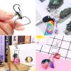 imageKey Chain Clip Hook Anezus D Ring Clip Keychain Lanyard Swivel Snap Hooks Clip on Key Ring for Crafts and Purse Hardware 34 inchSilver