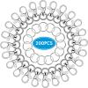 imageKey Chain Swivel Hooks Anezus 200pcs Keychain Hardware Metal Swivel Snap Hook Lanyard Clips Hooks with Keychain Rings for Keychain Hardware and Lanyard Charms Small200