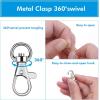 imageKey Chain Swivel Hooks Anezus 200pcs Keychain Hardware Metal Swivel Snap Hook Lanyard Clips Hooks with Keychain Rings for Keychain Hardware and Lanyard Charms Small200